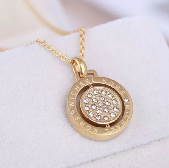 Michael Kors | Jewelry | Michael Kors Gold Double Circle Crystal ...